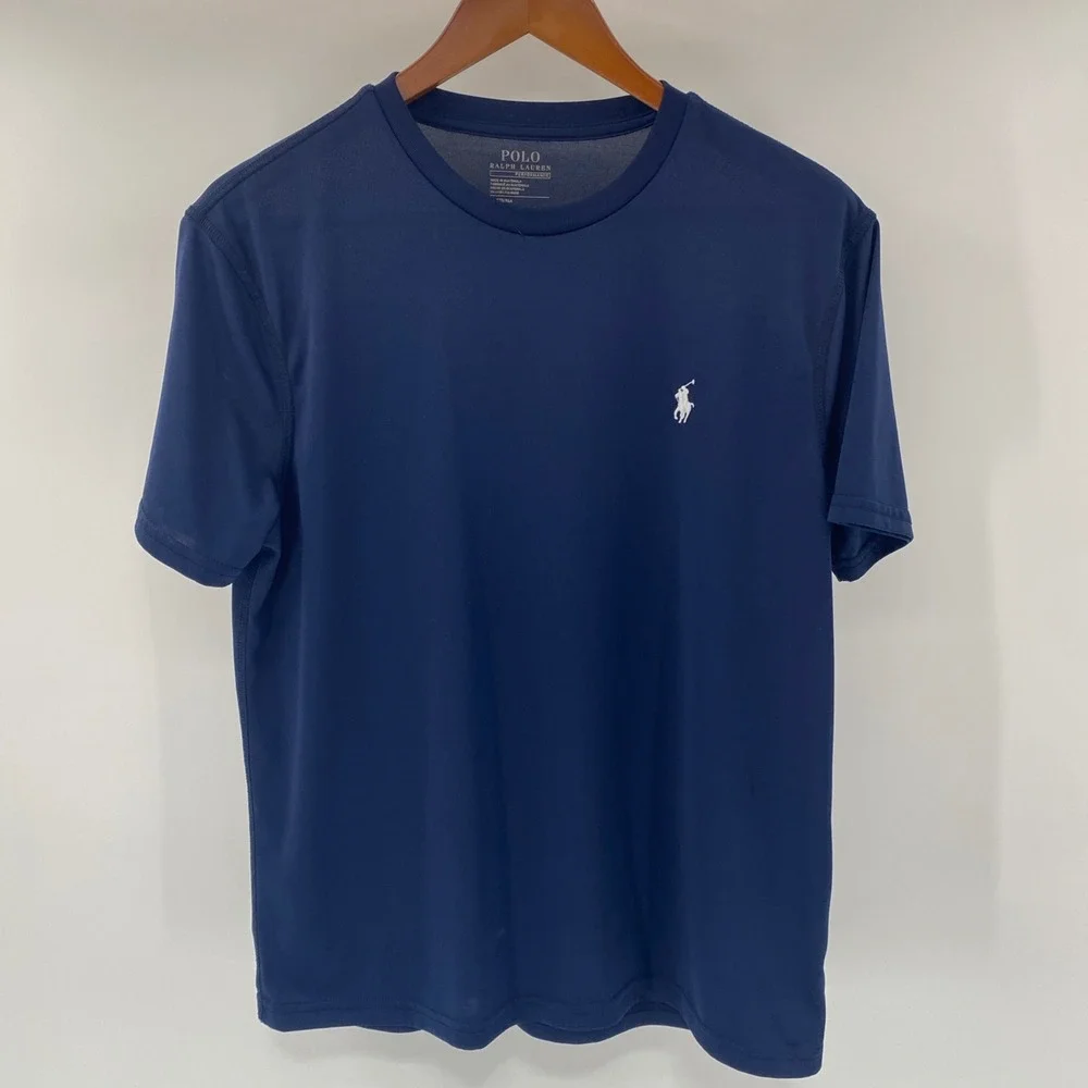 Polo Ralph Lauren Performance T Shirt Mens Medium Blue Sporty Active Athleisure